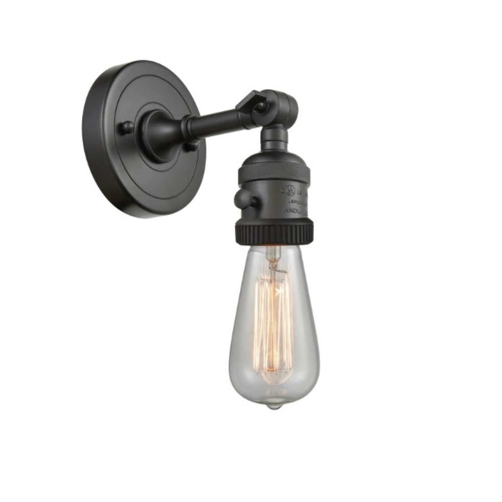 Innovations Lighting Bruno Marashlian Bare Bulb 6in Wall Sconce Matte Black NEW